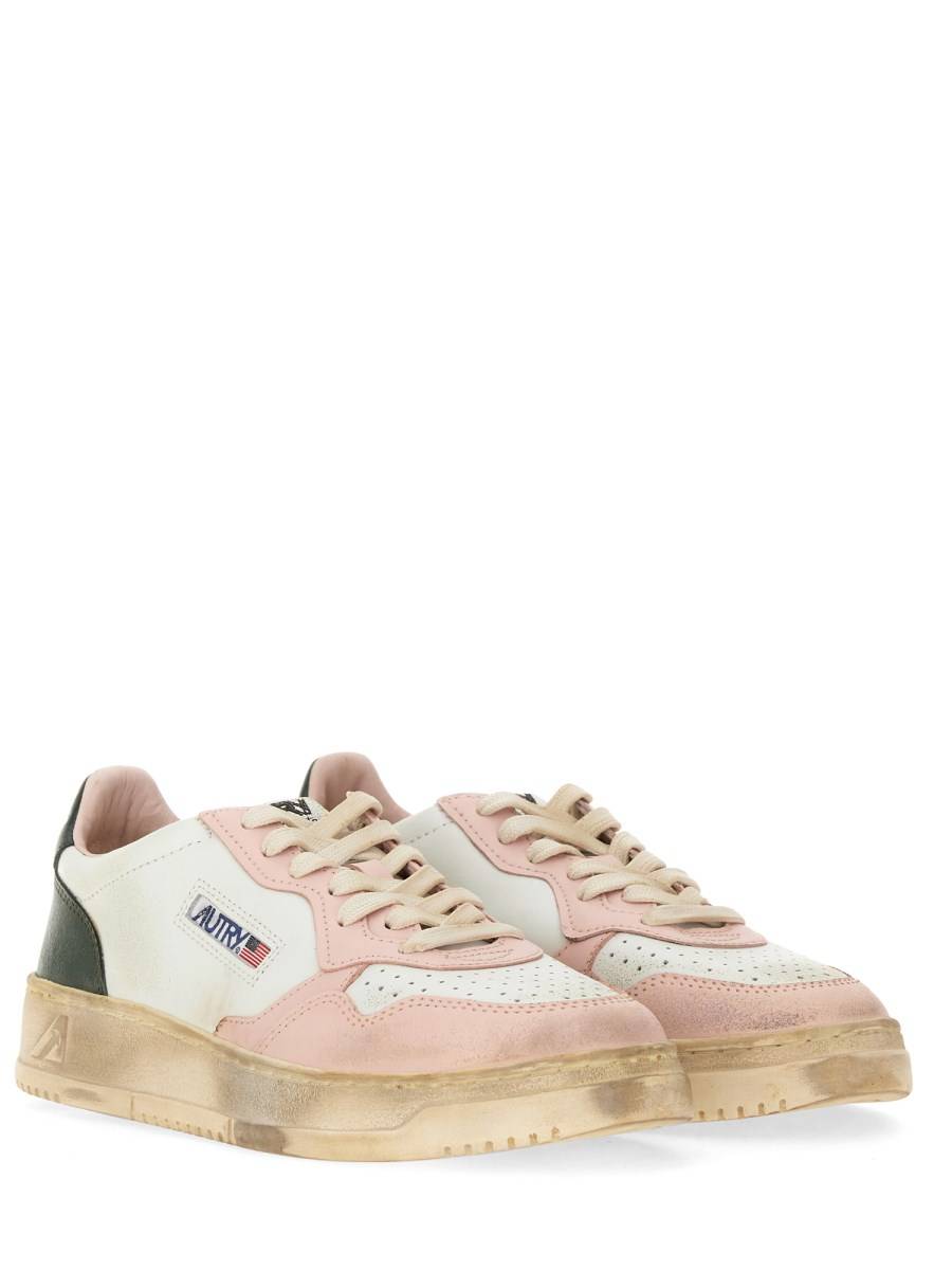 AUTRY SNEAKER SUPER VINTAGE IN PELLE CON LOGO Vendita Economica