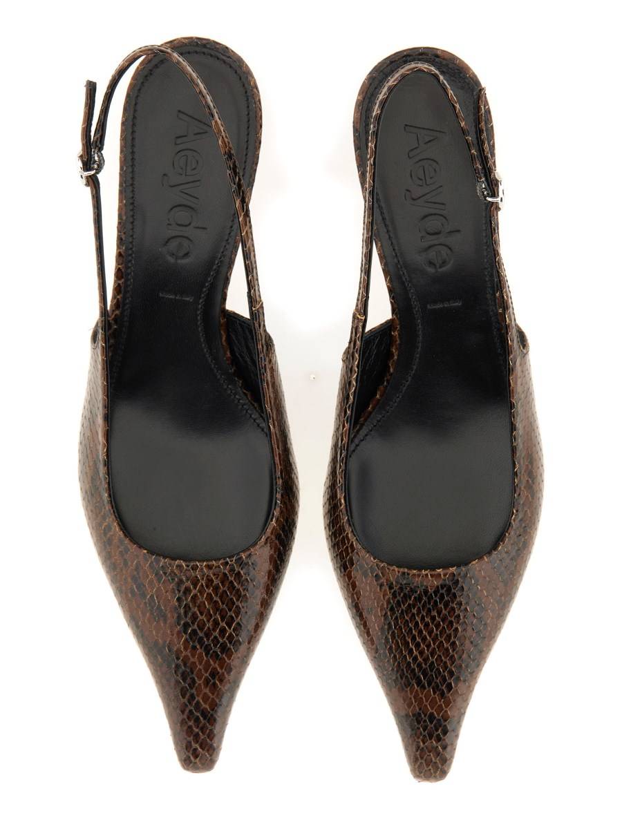 AEYDE SCARPA CATRINA IN PELLE CON STAMPA SNAKE Spedizione gratuita