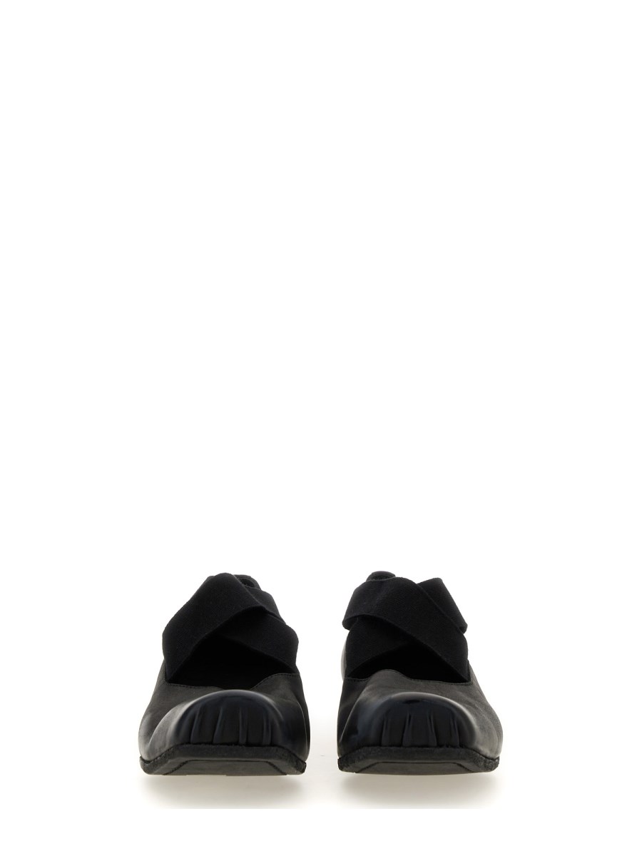 UMA WANG BALLERINA IN PELLE CON FASCE ELASTICHE Flash Sale