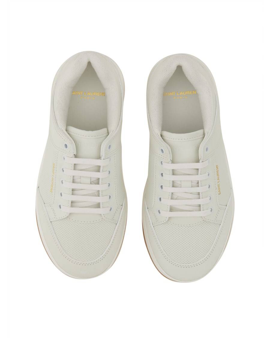 SAINT LAURENT SNEAKER LOW TOP "SL61" IN PELLE TRAFORATA Offerta per la Festa della Mamma
