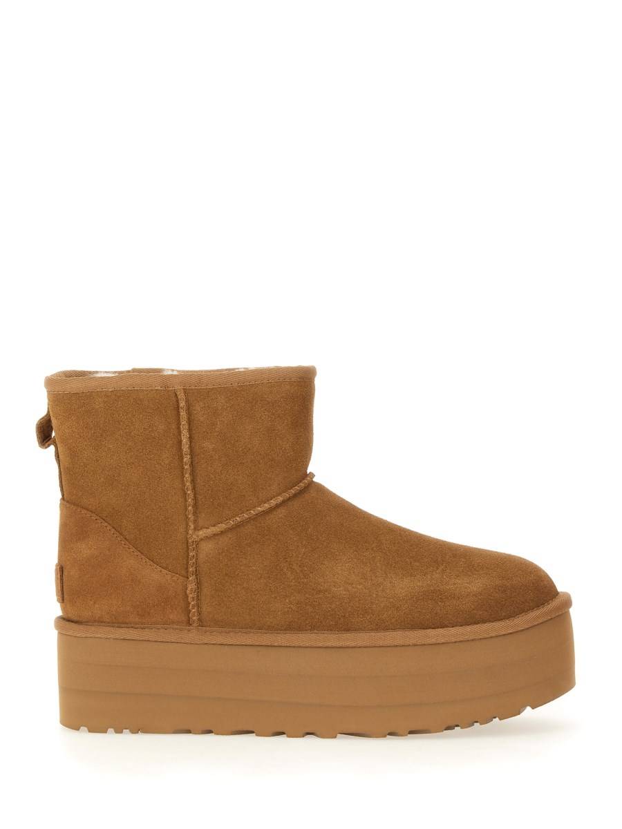 UGG STIVALE CLASSIC MINI IN PELLE CON PLATEAU Vendita calda