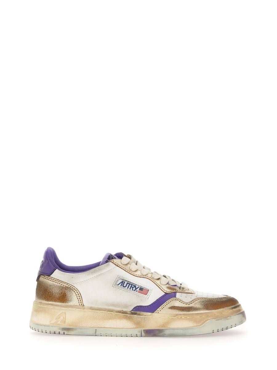 AUTRY SNEAKER SUPER VINTAGE IN PELLE CON LOGO Online Outlet