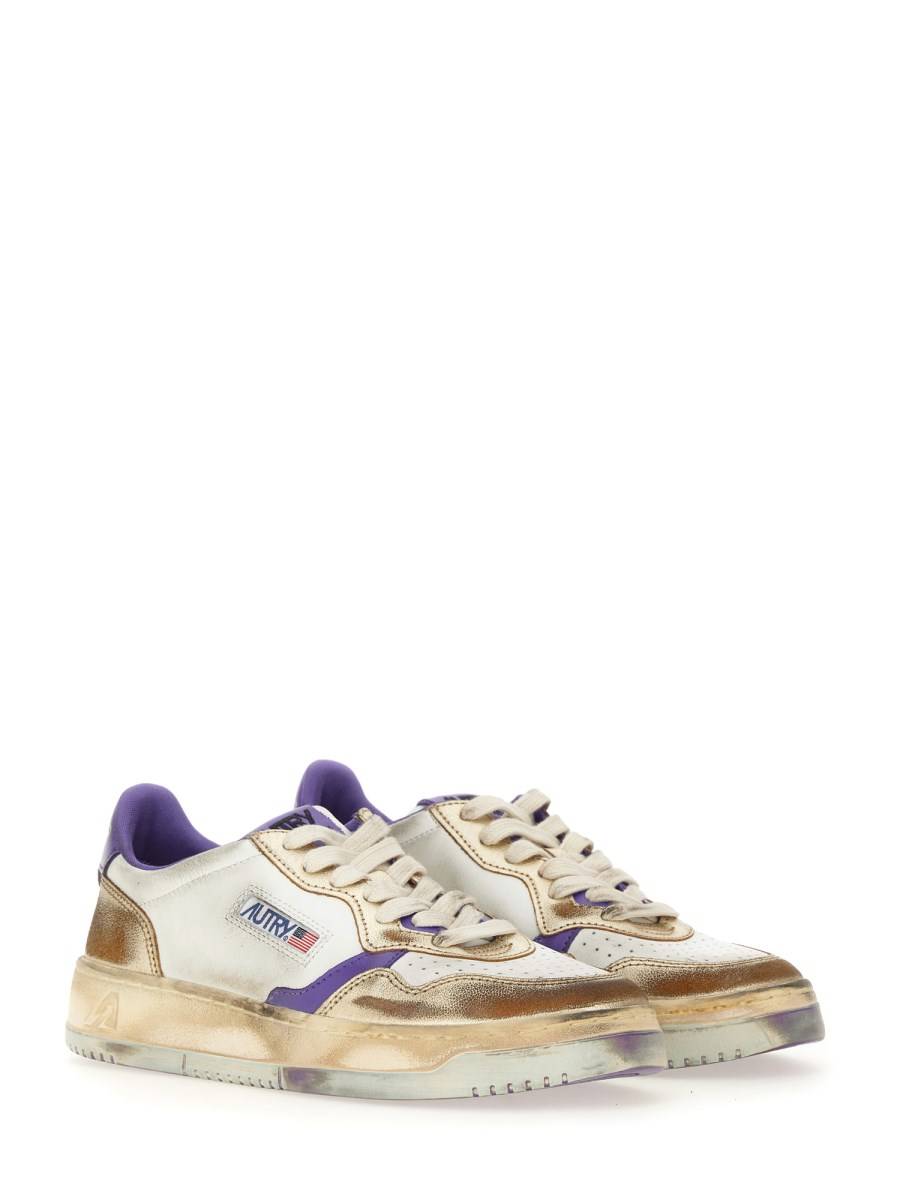 AUTRY SNEAKER SUPER VINTAGE IN PELLE CON LOGO Online Outlet
