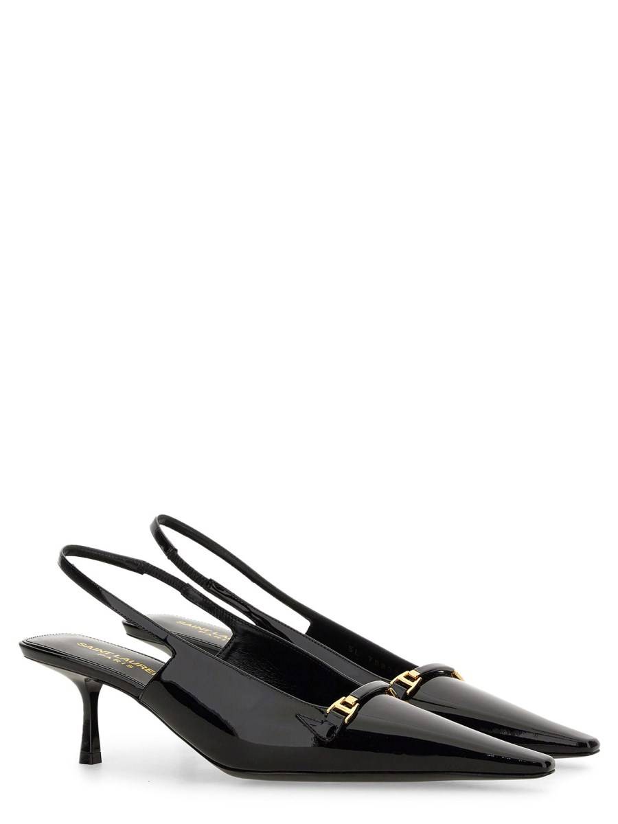 SAINT LAURENT DÉCOLLETÉ SLINGBACK CARINE IN VERNICE Fino al 55% di sconto