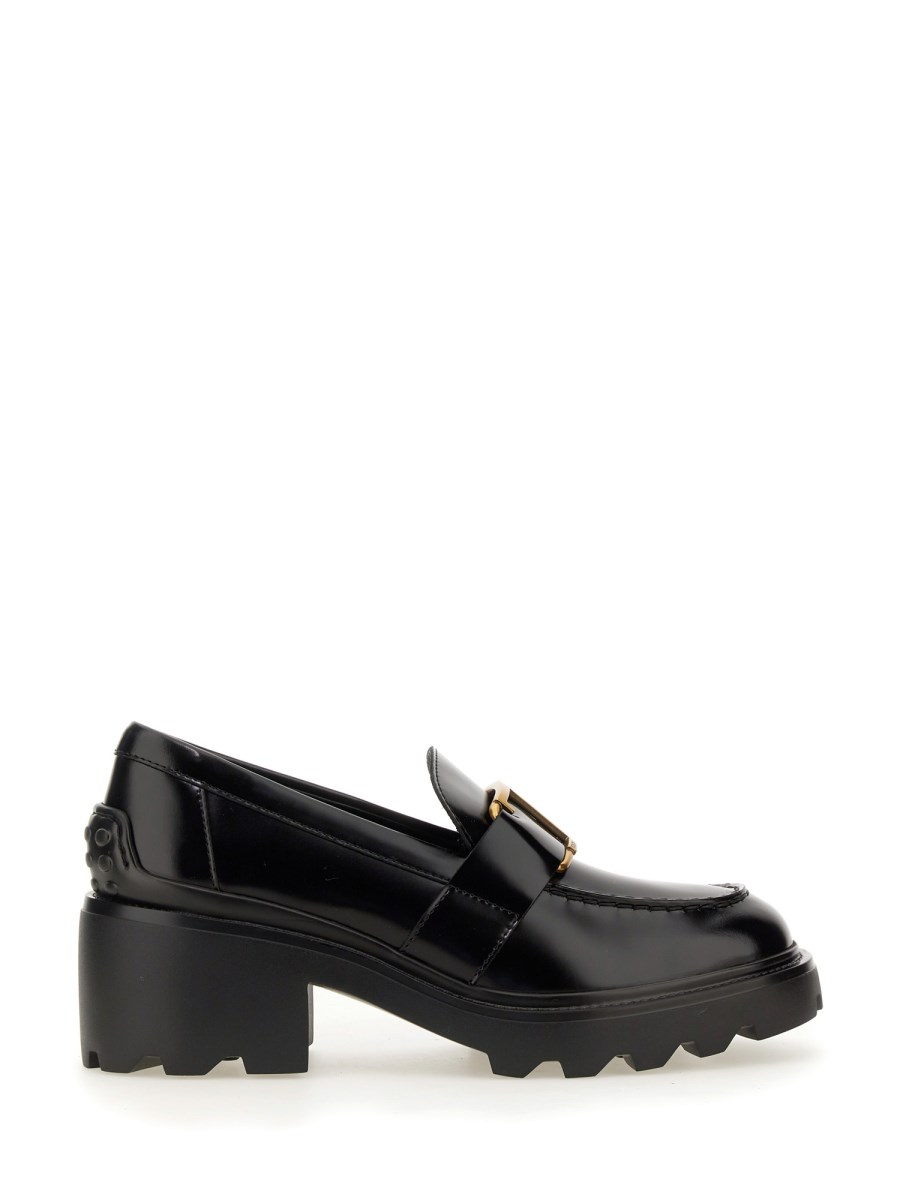 TOD&#39;S MOCASSINO CON LOGO IN PELLE Vendita calda