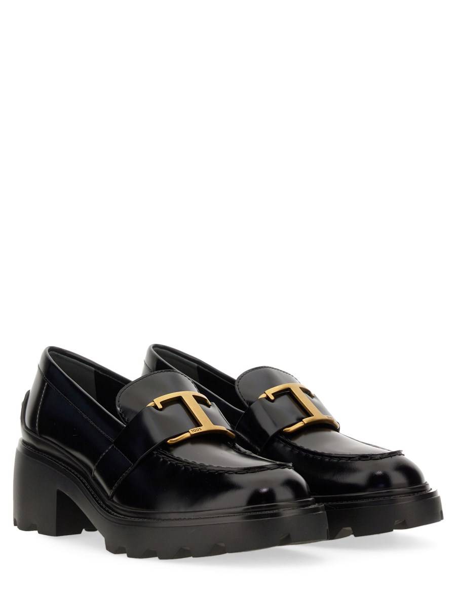 TOD&#39;S MOCASSINO CON LOGO IN PELLE Vendita calda
