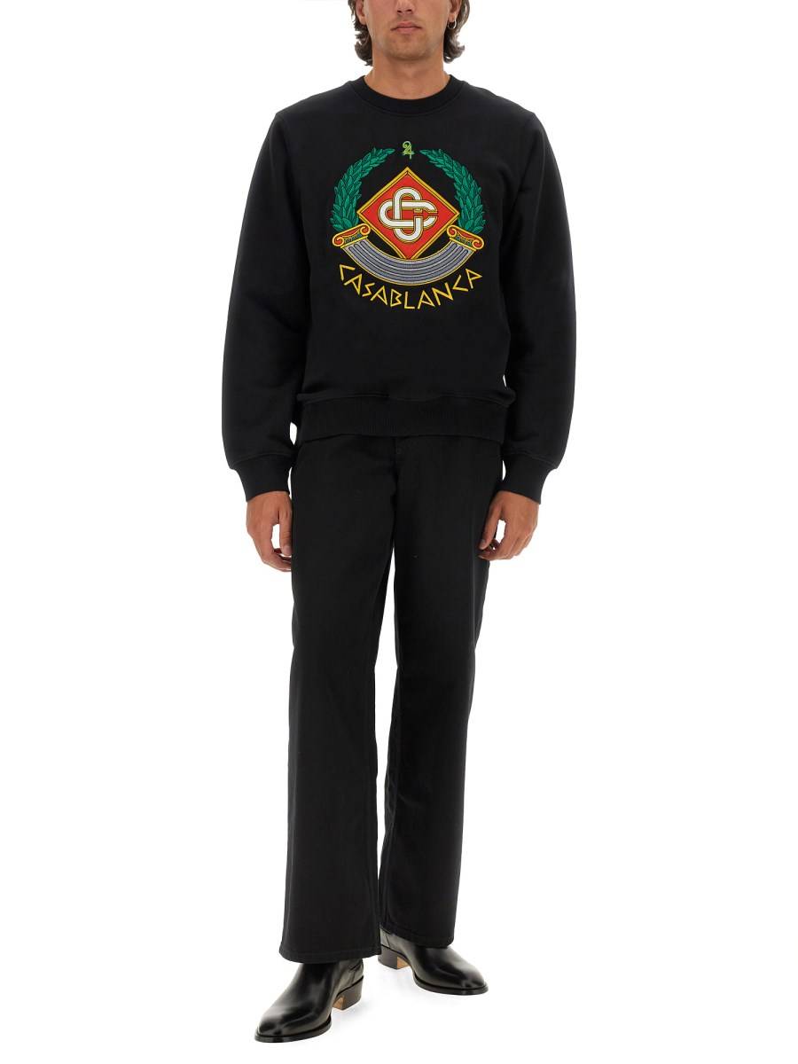 CASABLANCA FELPA IN COTONE CON LOGO Offerta speciale della fabbrica