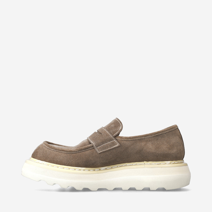 Premiata Mocassini Over Cal 32161A in camoscio Presa