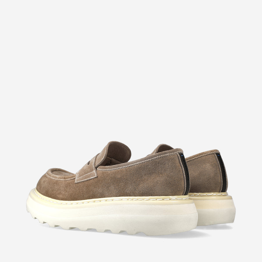 Premiata Mocassini Over Cal 32161A in camoscio Presa