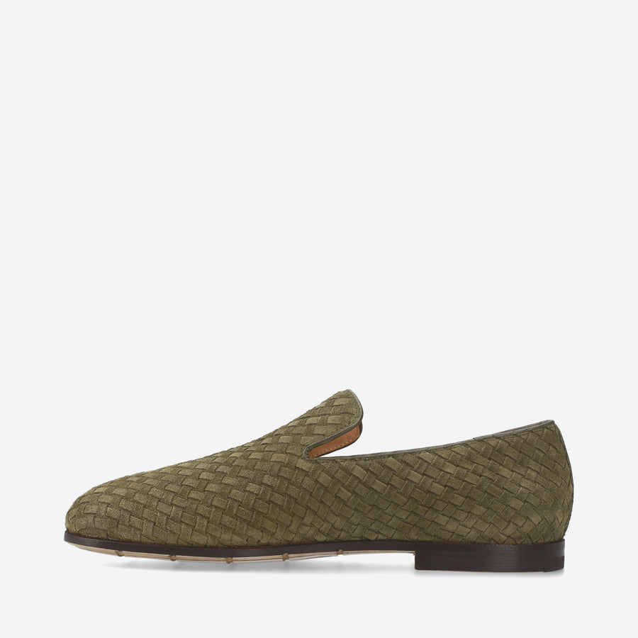 Premiata Slip-on Arden 32154G in camoscio intrecciato Sottocosto