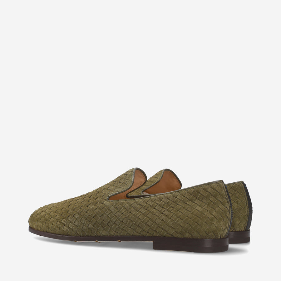 Premiata Slip-on Arden 32154G in camoscio intrecciato Sottocosto