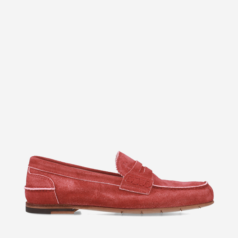 Premiata Mocassini M6780B in suede cardinale Duty-free