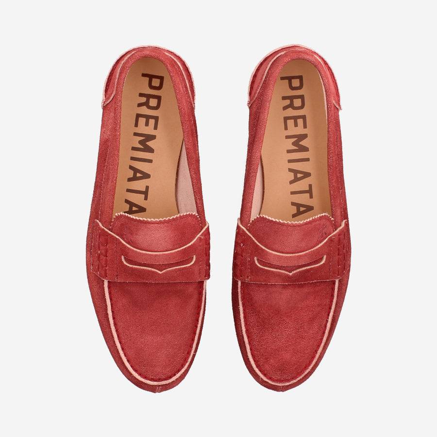 Premiata Mocassini M6780B in suede cardinale Duty-free