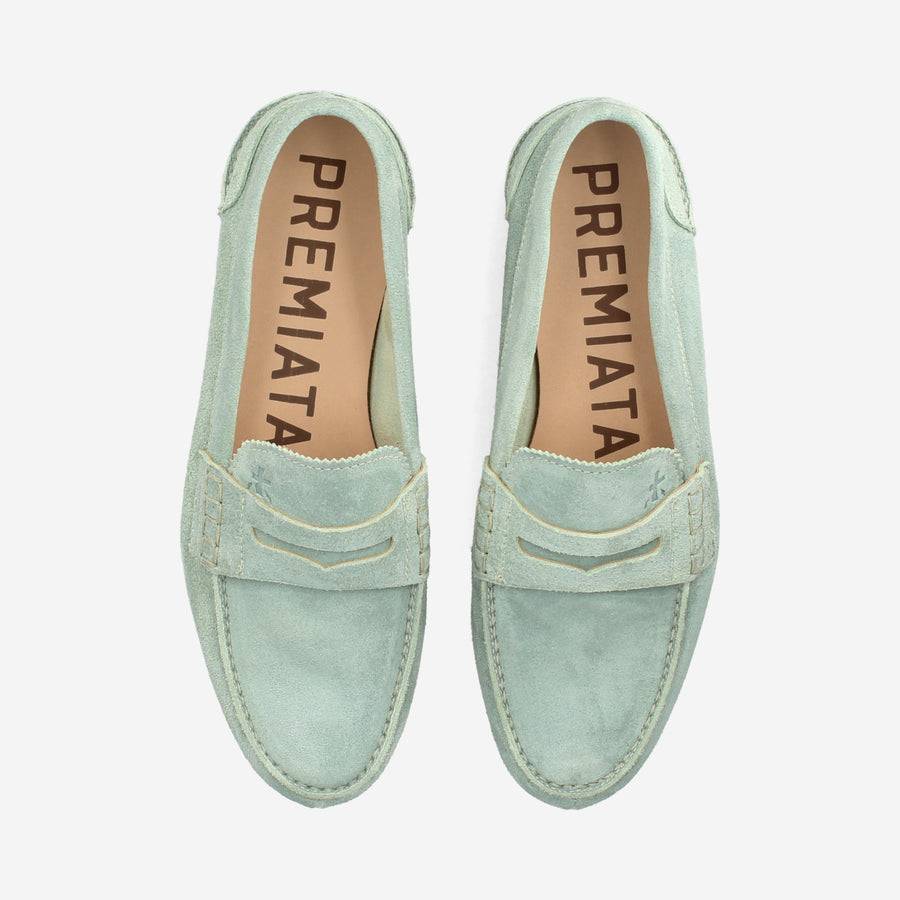 Premiata Mocassini M6780A in suede alga 50% di sconto per tempo limitato