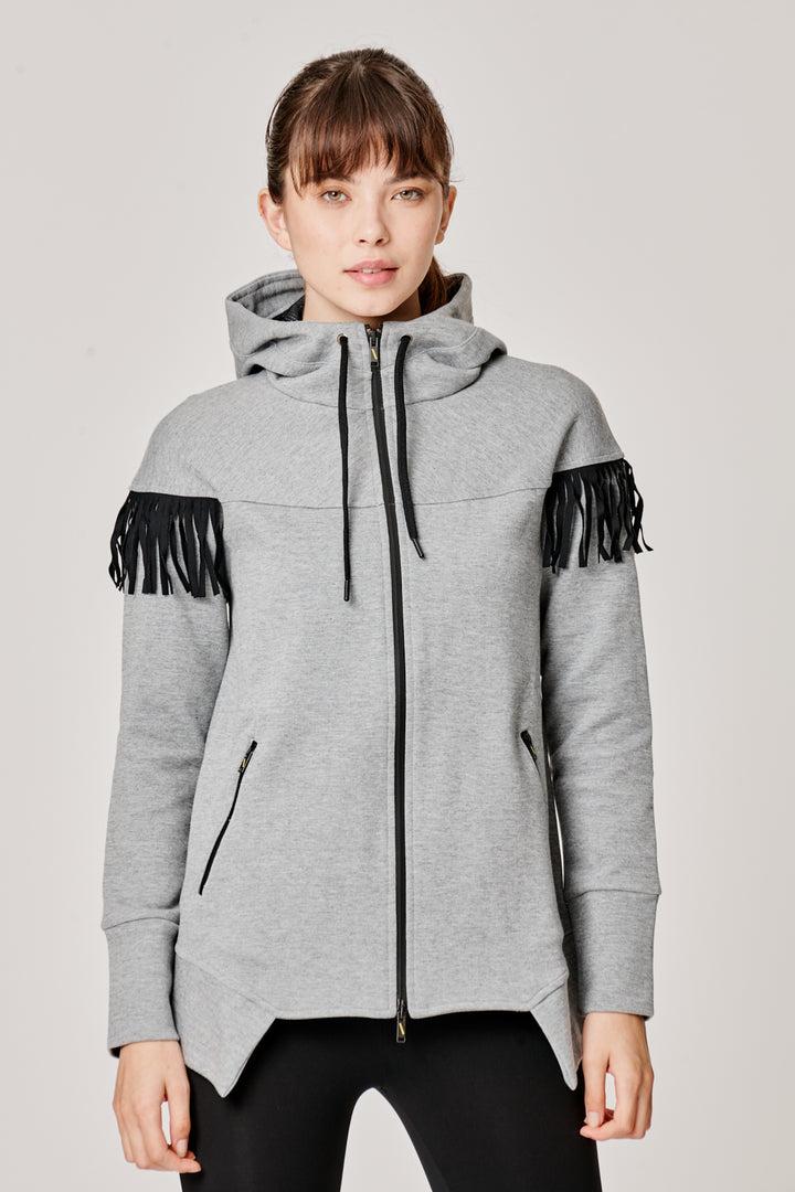 Sàpopa Kiwi Grey Fringe Sweatshirt Convenienza