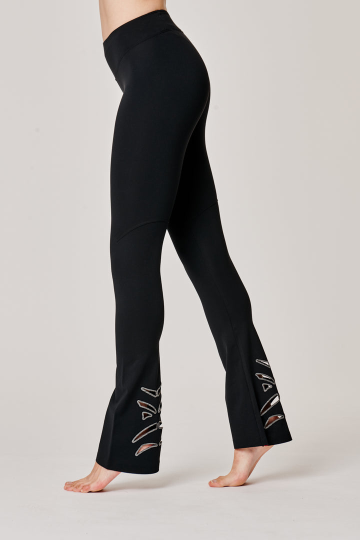 Sàpopa Vortice Black Flare Leggings In Vendita