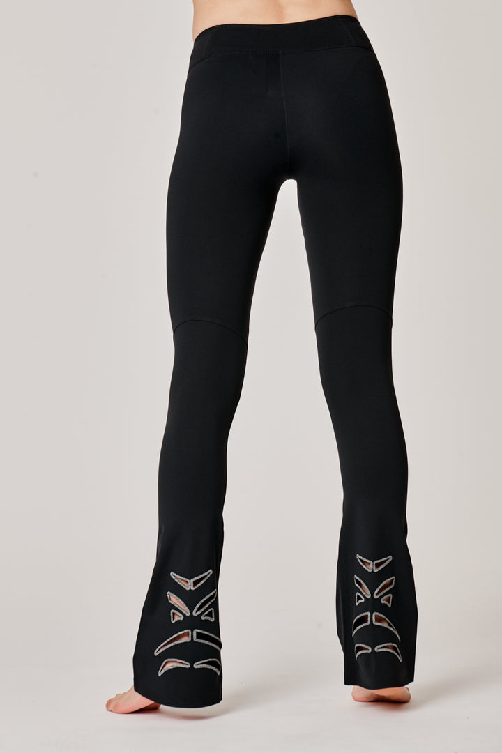 Sàpopa Vortice Black Flare Leggings In Vendita
