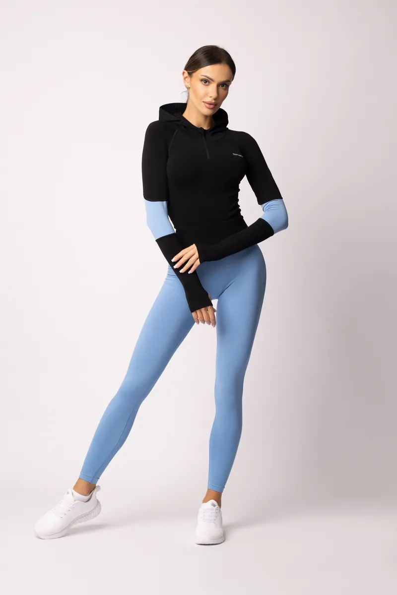 Spaio SPAIO FELPA ADAPT – DOUBLE COLOUR LINCHEN BLUE/BLACK Saldi