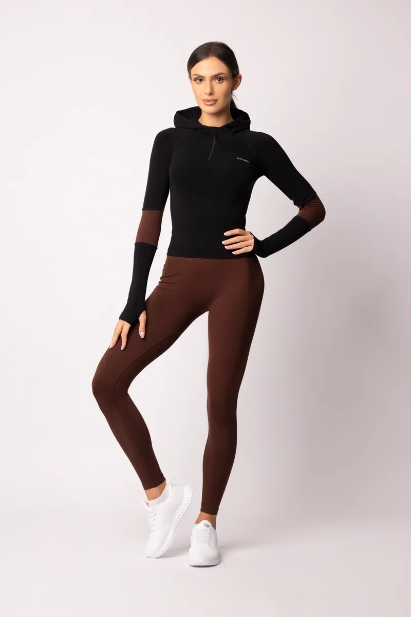 Spaio SPAIO FELPA ADAPT – DOUBLE COLOUR COFFEE/BLACK Hotsell