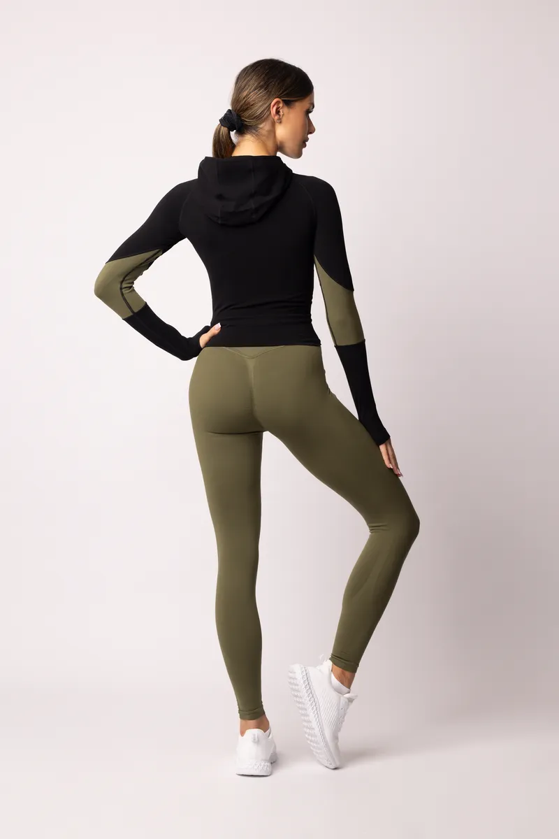 Spaio SPAIO FELPA ADAPT – DOUBLE COLOUR KHAKI/BLACK Vendita Calda