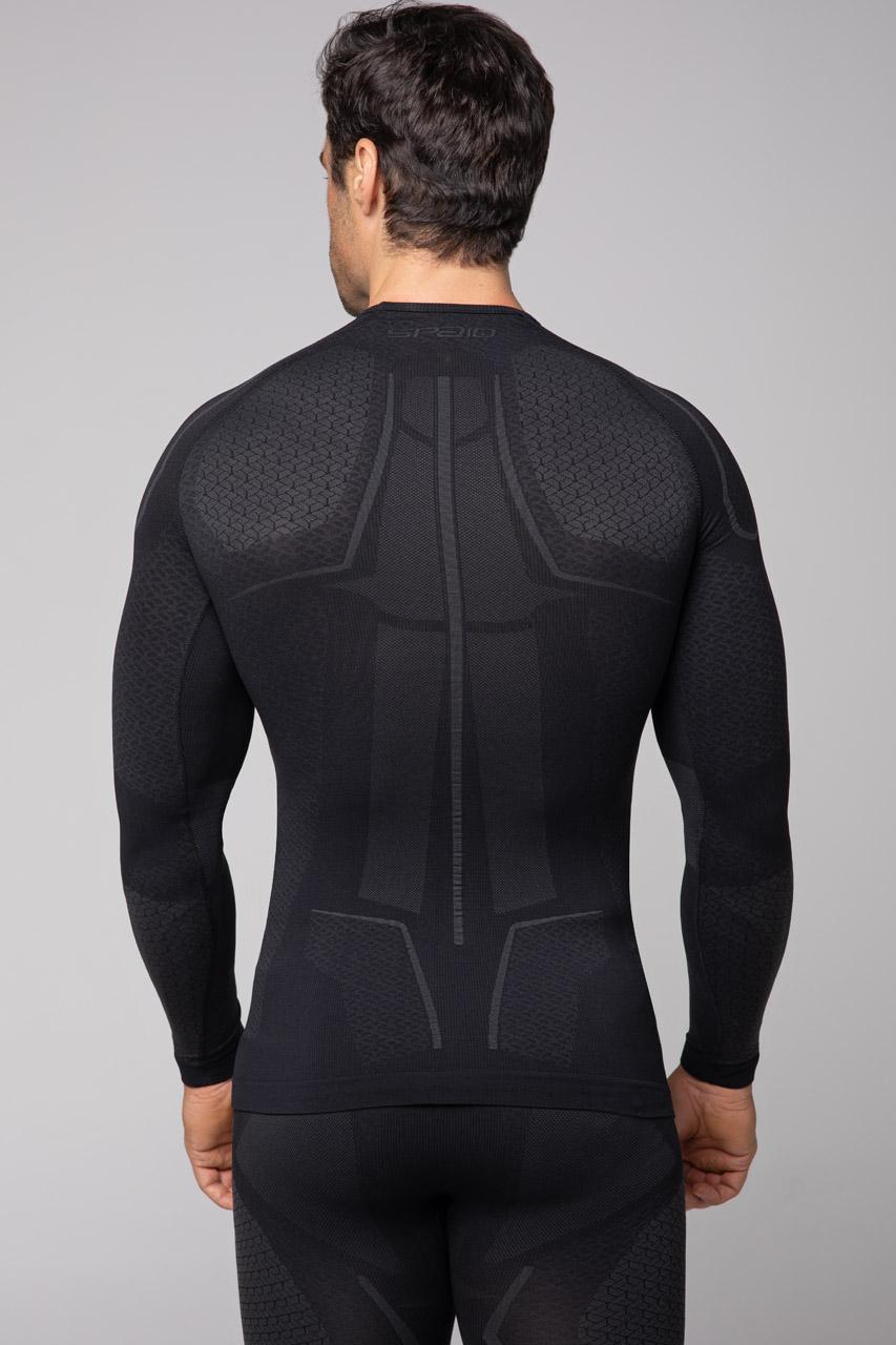 Spaio SPAIO MAGLIETTA TERMOATTIVA "ADRENALINE" UOMO NERO/GRIGIO Negozi Online