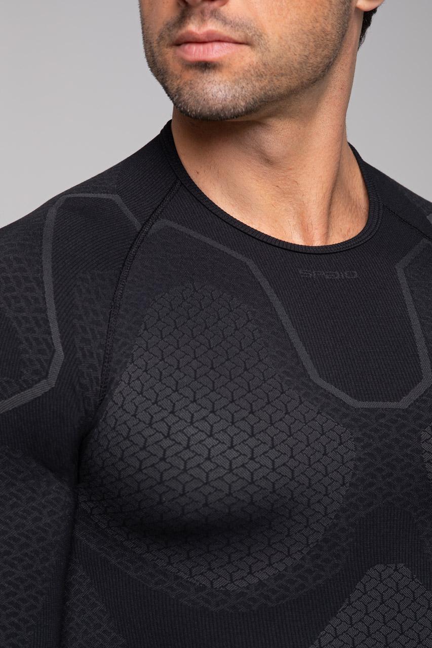 Spaio SPAIO MAGLIETTA TERMOATTIVA "ADRENALINE" UOMO NERO/GRIGIO Negozi Online