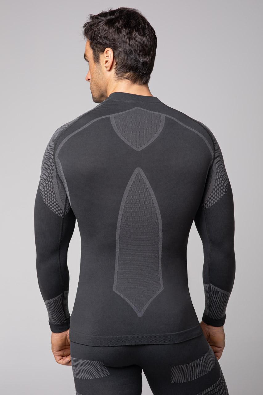 Spaio SPAIO MAGLIETTA TERMOATTIVA CON MANICHE LUNGHE "THERMO-EVO" UOMO GRIGIO/GRIGIO CHIARO Consegna Veloce