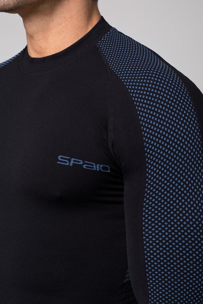 Spaio SPAIO MAGLIA M/L TERMOATTIVA "FIERCE" NERO/BLU Promozione Limitata