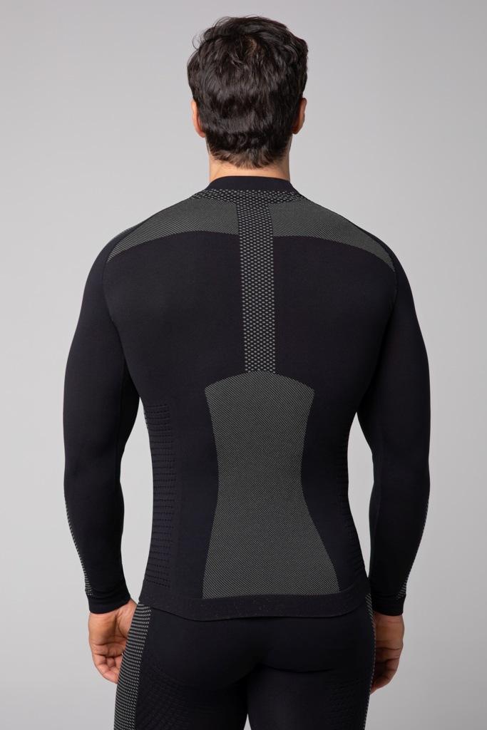 Spaio SPAIO MAGLIA M/L TERMOATTIVA "FIERCE" NERO/GRIGIO Fino Al -60%