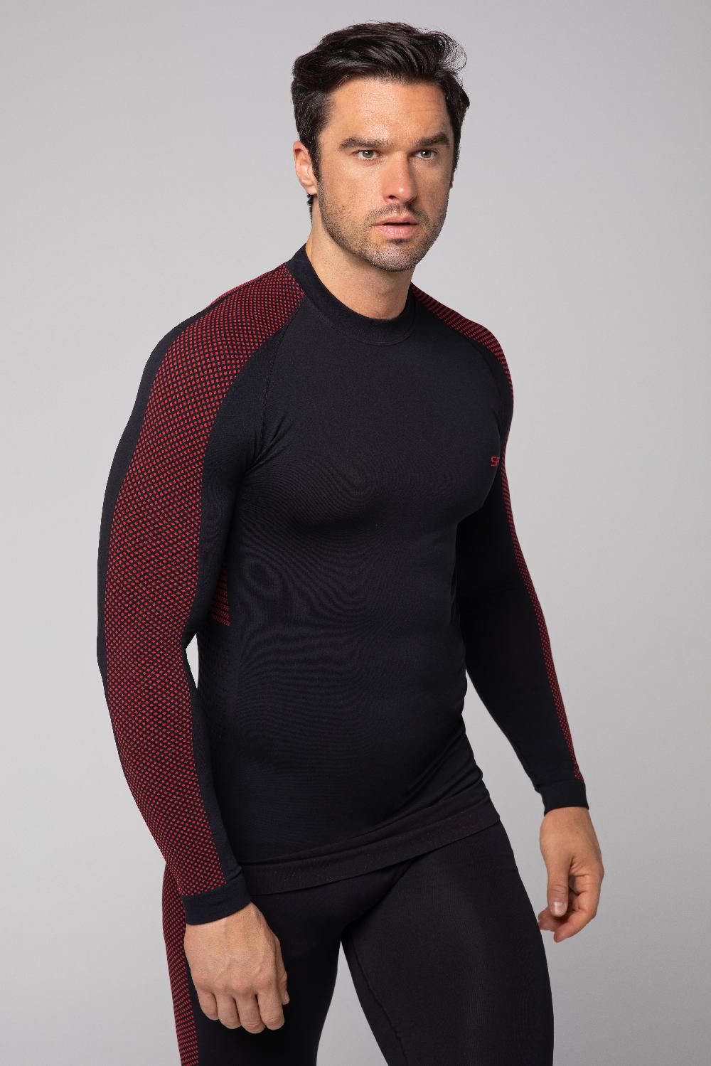 Spaio SPAIO MAGLIA M/L TERMOATTIVA "FIERCE" NERO/ROSSO Shopping Online