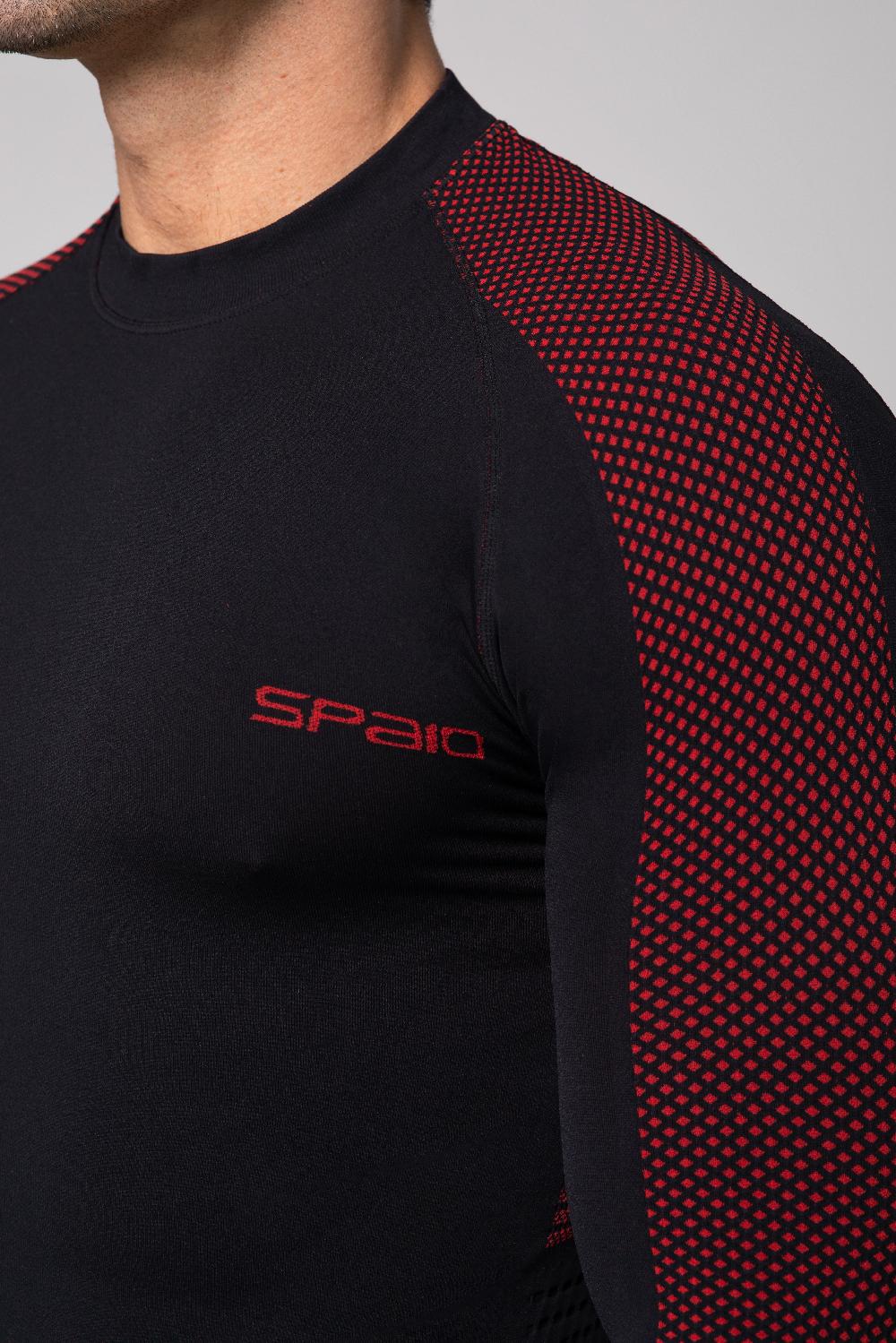 Spaio SPAIO MAGLIA M/L TERMOATTIVA "FIERCE" NERO/ROSSO Shopping Online