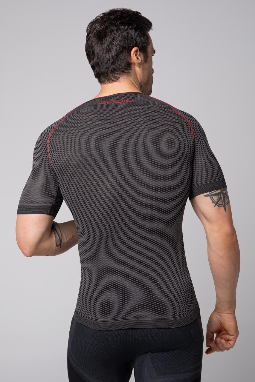 Spaio SPAIO CAMICIA TERMOATTIVA CON MANICHE CORTE BREATH NERO/GRIGIO Sconto