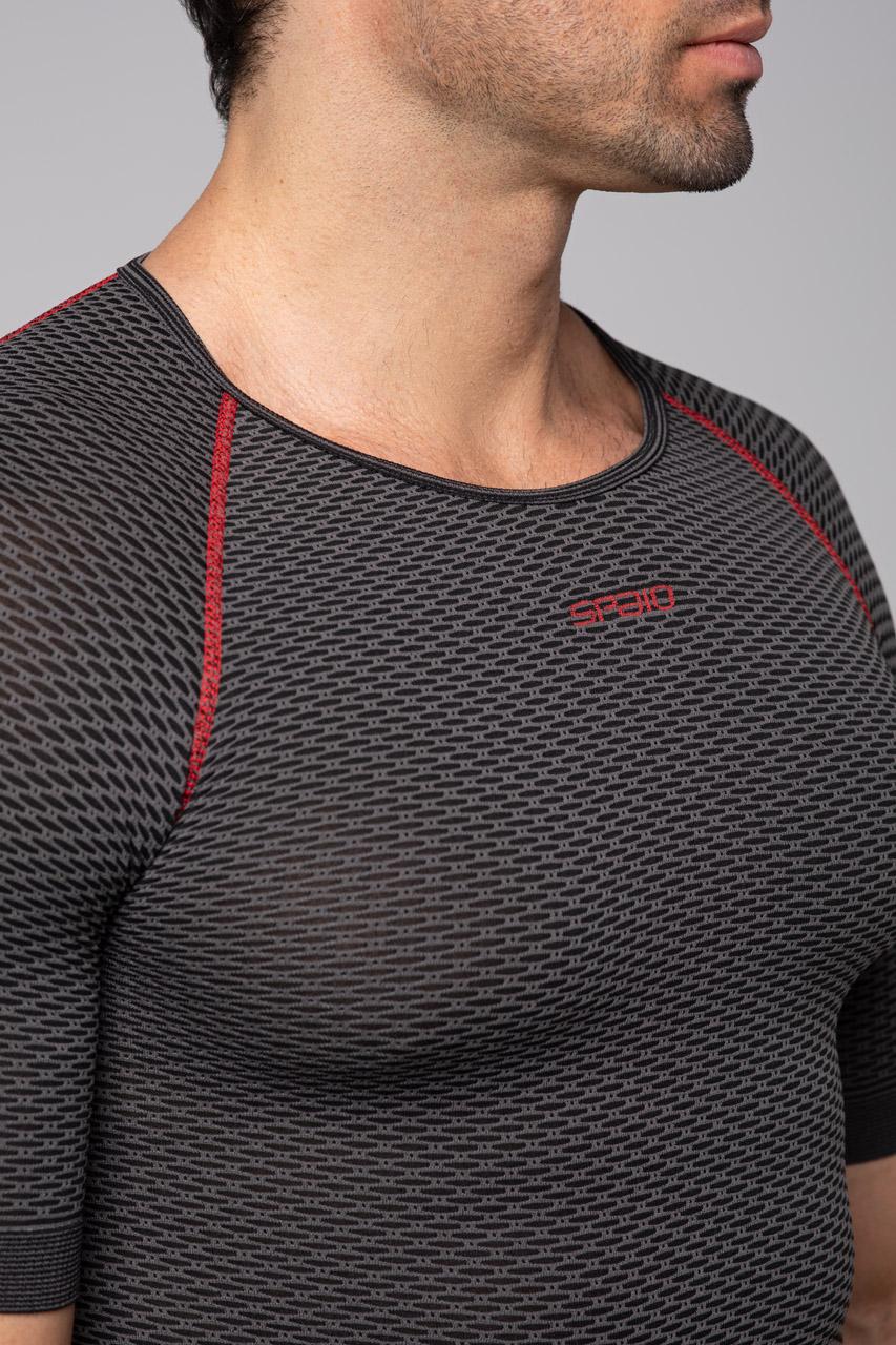 Spaio SPAIO CAMICIA TERMOATTIVA CON MANICHE CORTE BREATH NERO/GRIGIO Sconto