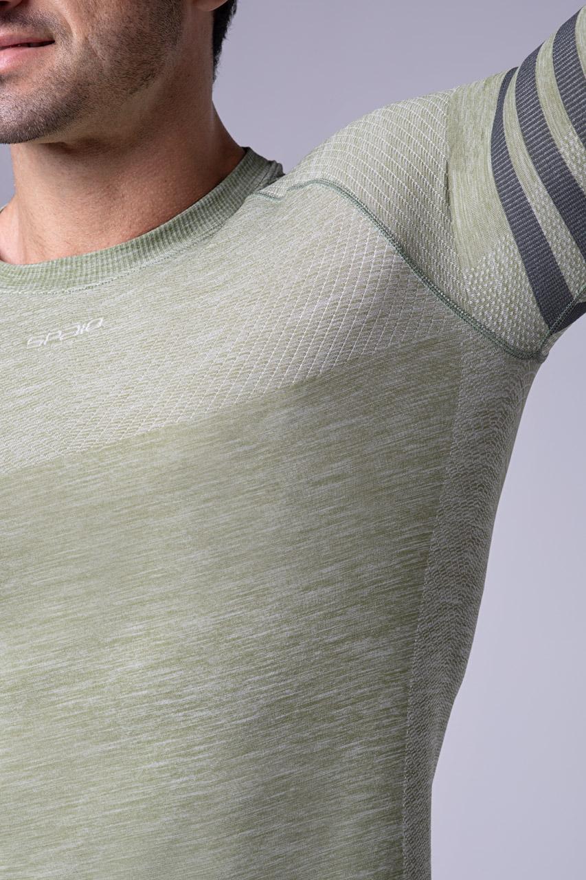 Spaio SPAIO MAGLIA M/L TERMOATTIVA "RUN" OLIVE GREEN Economico