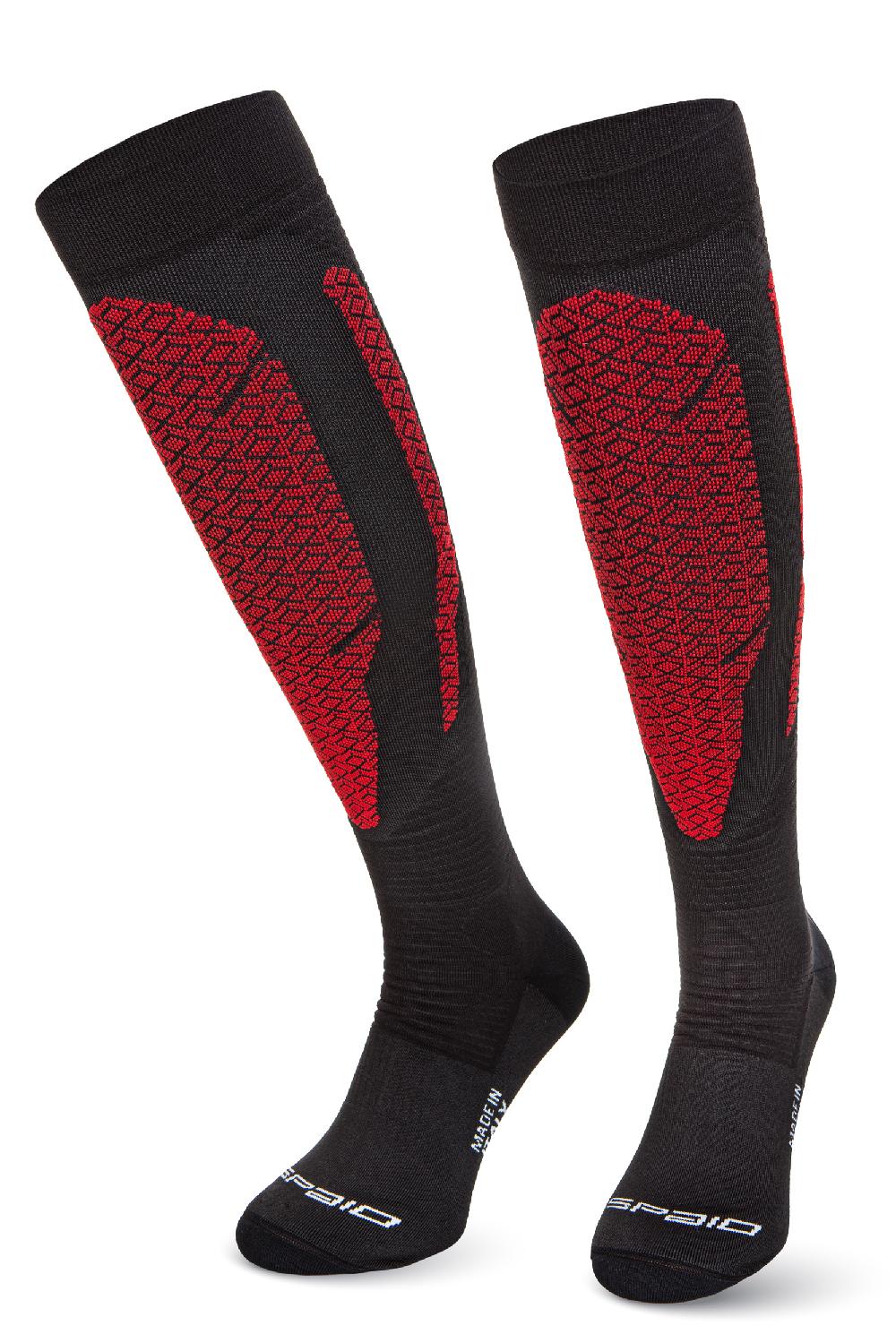 Spaio SPAIO CALZE LUNGHE COOLMAX "ADRENALINE" NERO/ROSSO Hotsell