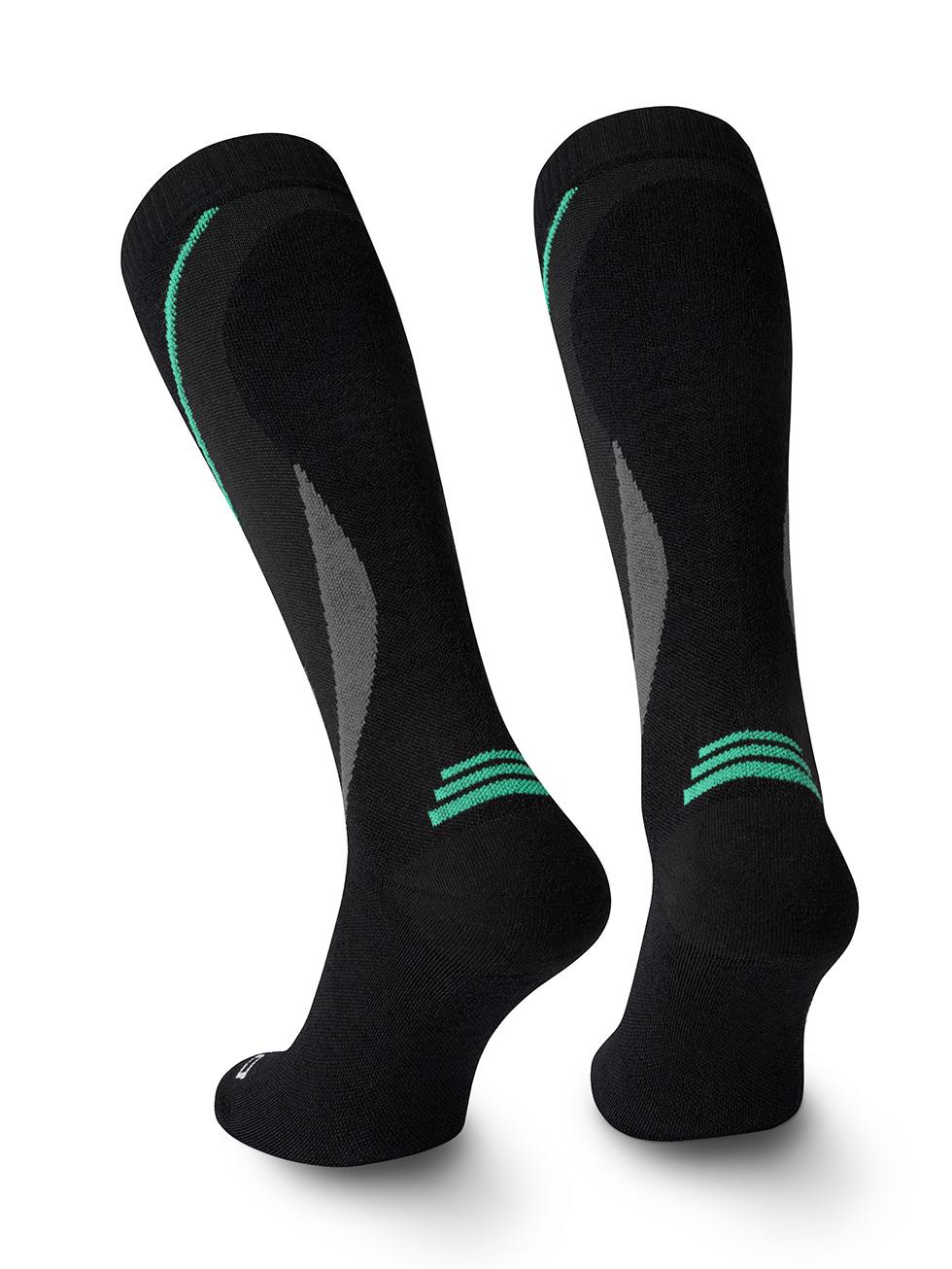 Spaio SPAIO calze da sci compressive SKI SOCKS 01 BLACK/GREY/GREEN Offerta Anniversario