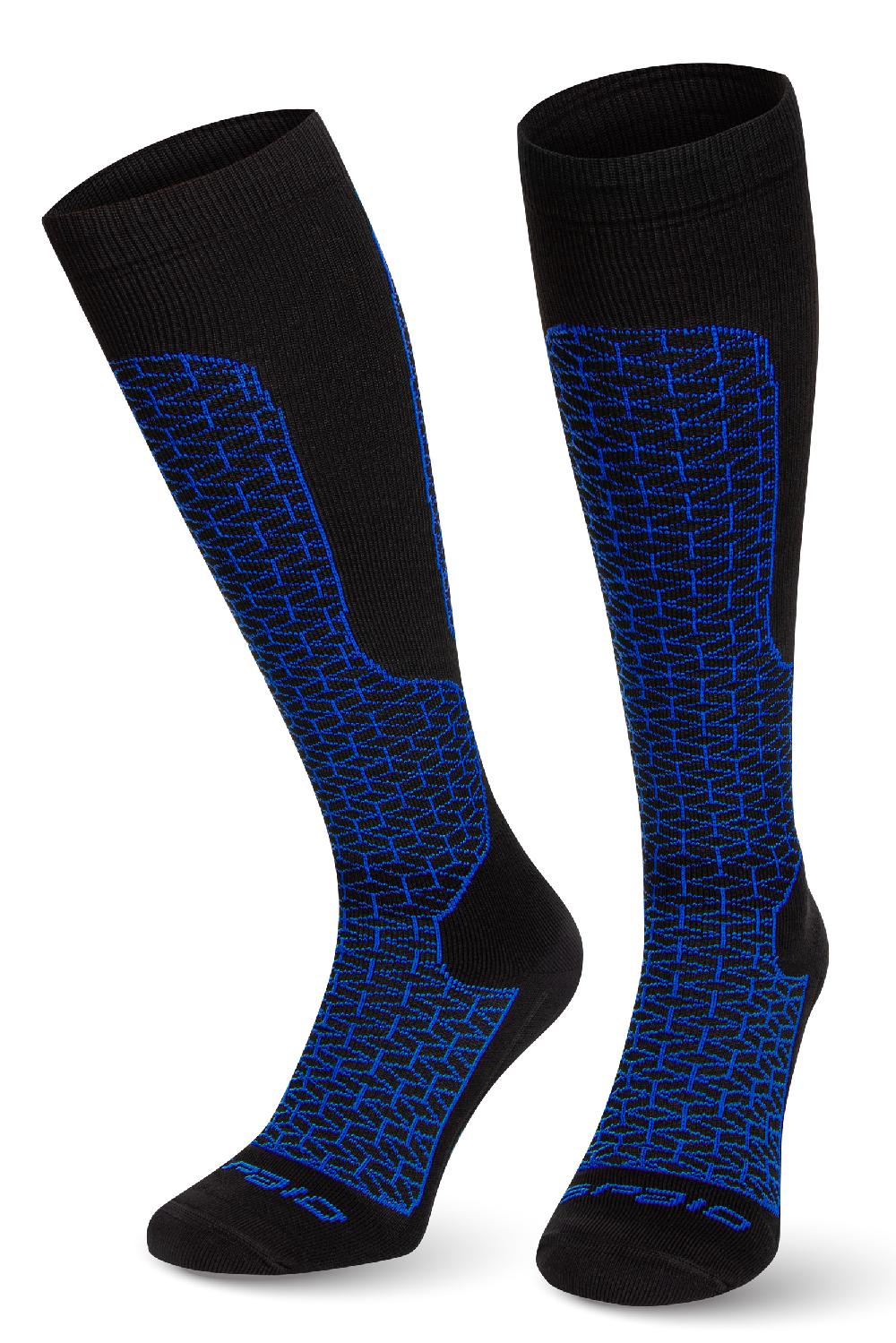 Spaio SPAIO CALZE LUNGHE A COMPRESSIONE BREEZE BLACK/ROYAL BLUE In Linea