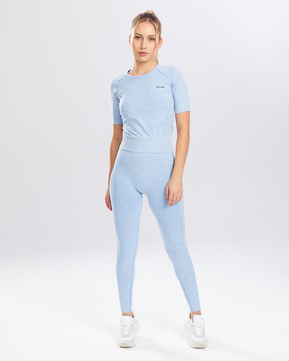 Spaio SPAIO RASHGUARD MELANGE MANICHE CORTE LINCHEN BLUE Offerta
