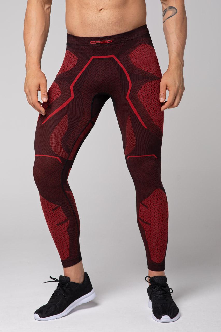 Spaio SPAIO LEGGINS TERMOATTIVI "ADRENALINE" UOMO NERO/ROSSO Soddisfazione Garantita