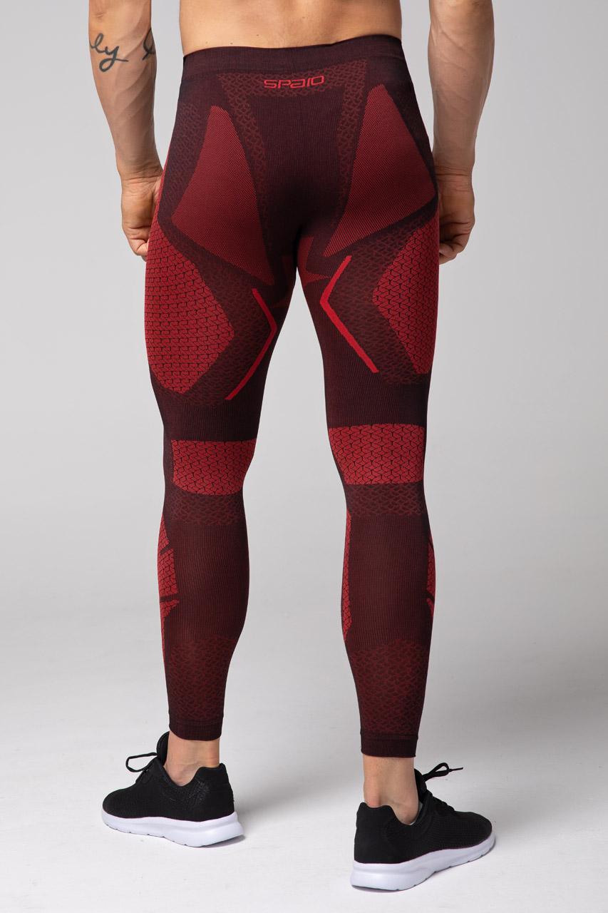 Spaio SPAIO LEGGINS TERMOATTIVI "ADRENALINE" UOMO NERO/ROSSO Soddisfazione Garantita
