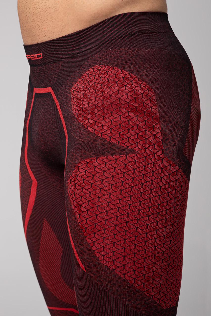 Spaio SPAIO LEGGINS TERMOATTIVI "ADRENALINE" UOMO NERO/ROSSO Soddisfazione Garantita