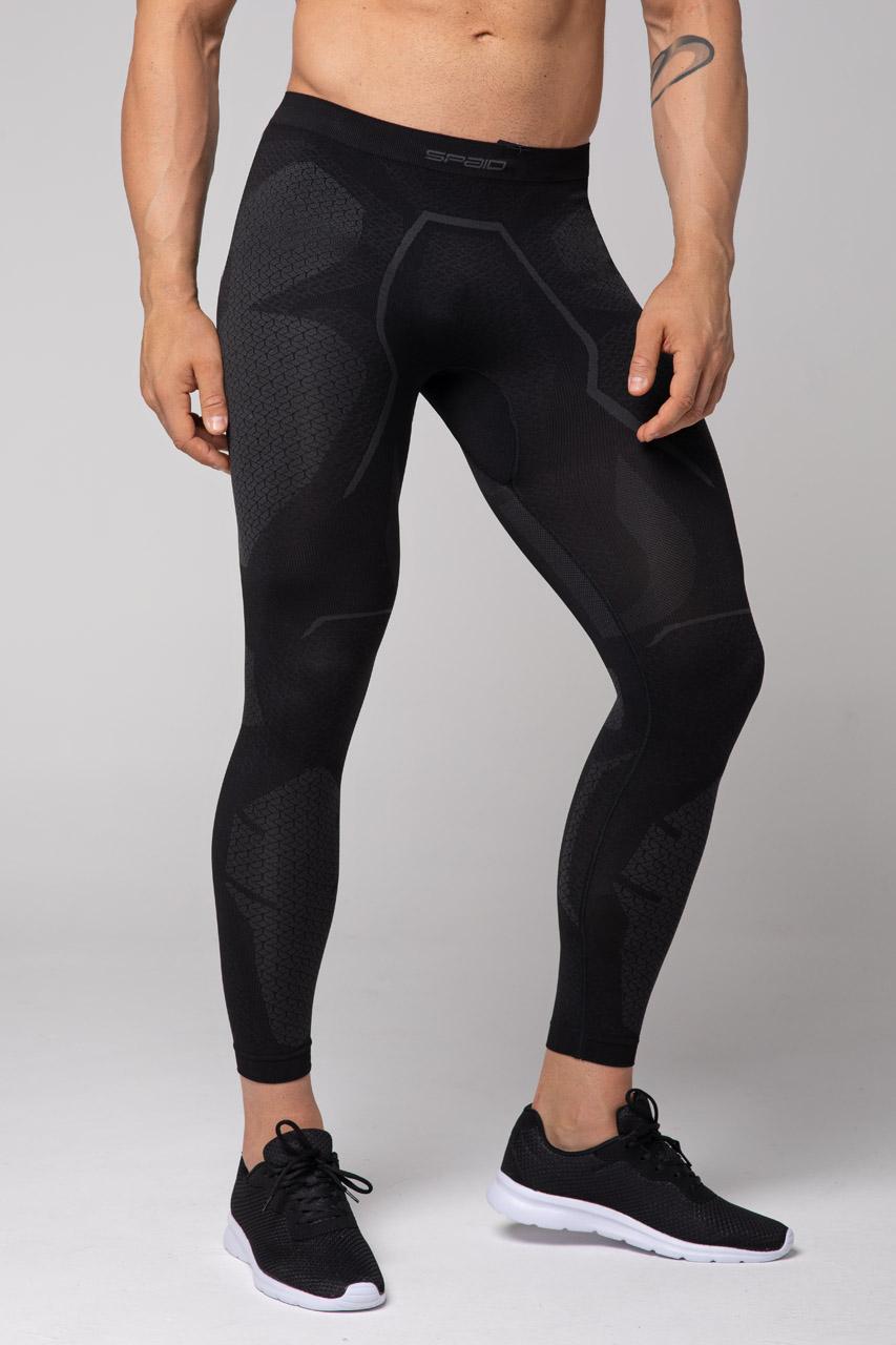 Spaio SPAIO LEGGINS TERMOATTIVI "ADRENALINE" UOMO NERO/GRIGIO Qualità Garantita
