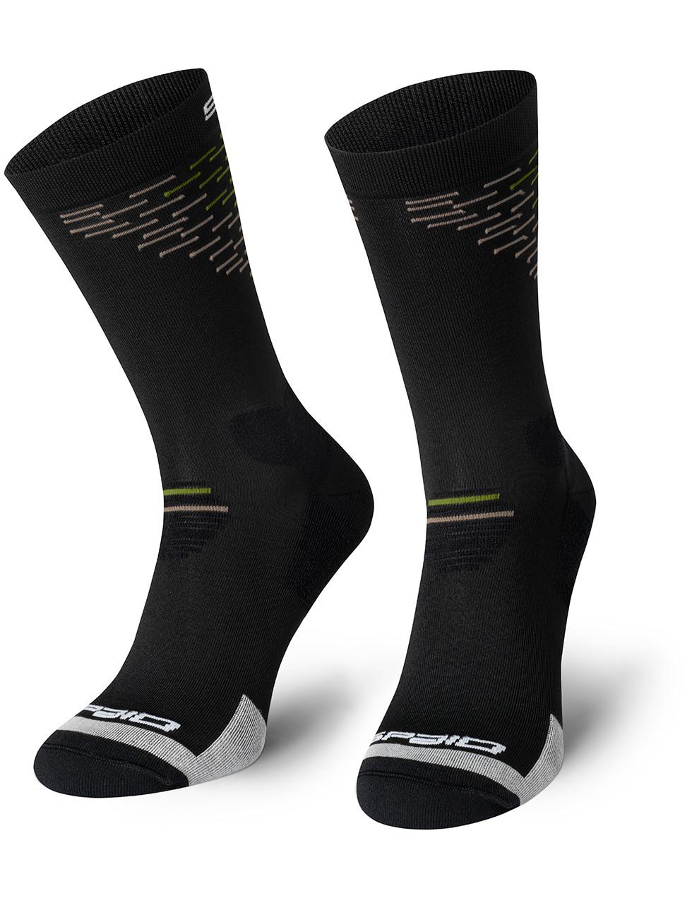 Spaio SPAIO CALZINI DA TREKKING MERINO BLACK/WHITE/GREEN