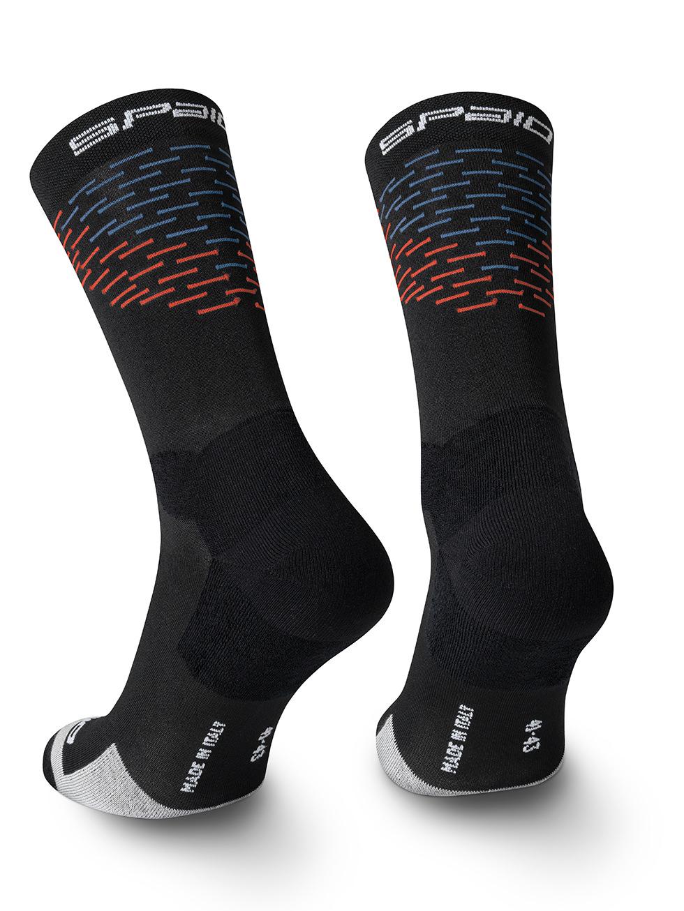 Spaio SPAIO CALZINI DA TREKKING MERINO BLACK/ORANGE/BLUE Promozione
