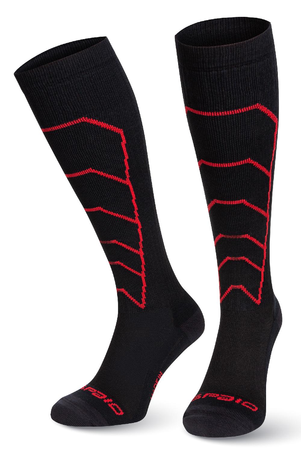 Spaio CALZE LUNGHE A COMPRESSIONE "RAPID" NERO/ROSSO Acquista Ora