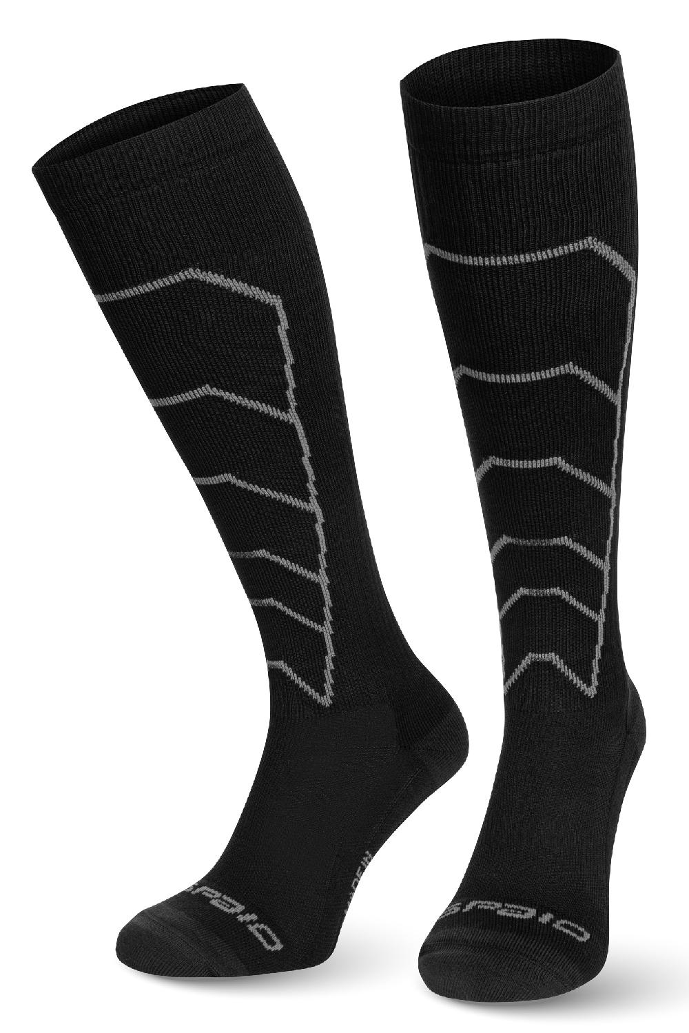 Spaio CALZE LUNGHE A COMPRESSIONE "RAPID" NERO/GRIGIO Consegna Veloce
