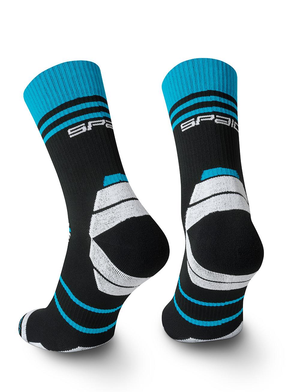 Spaio SPAIO CALZINI DA CORSA POWERFUL BLACK/WHITE/BLUE Sconto