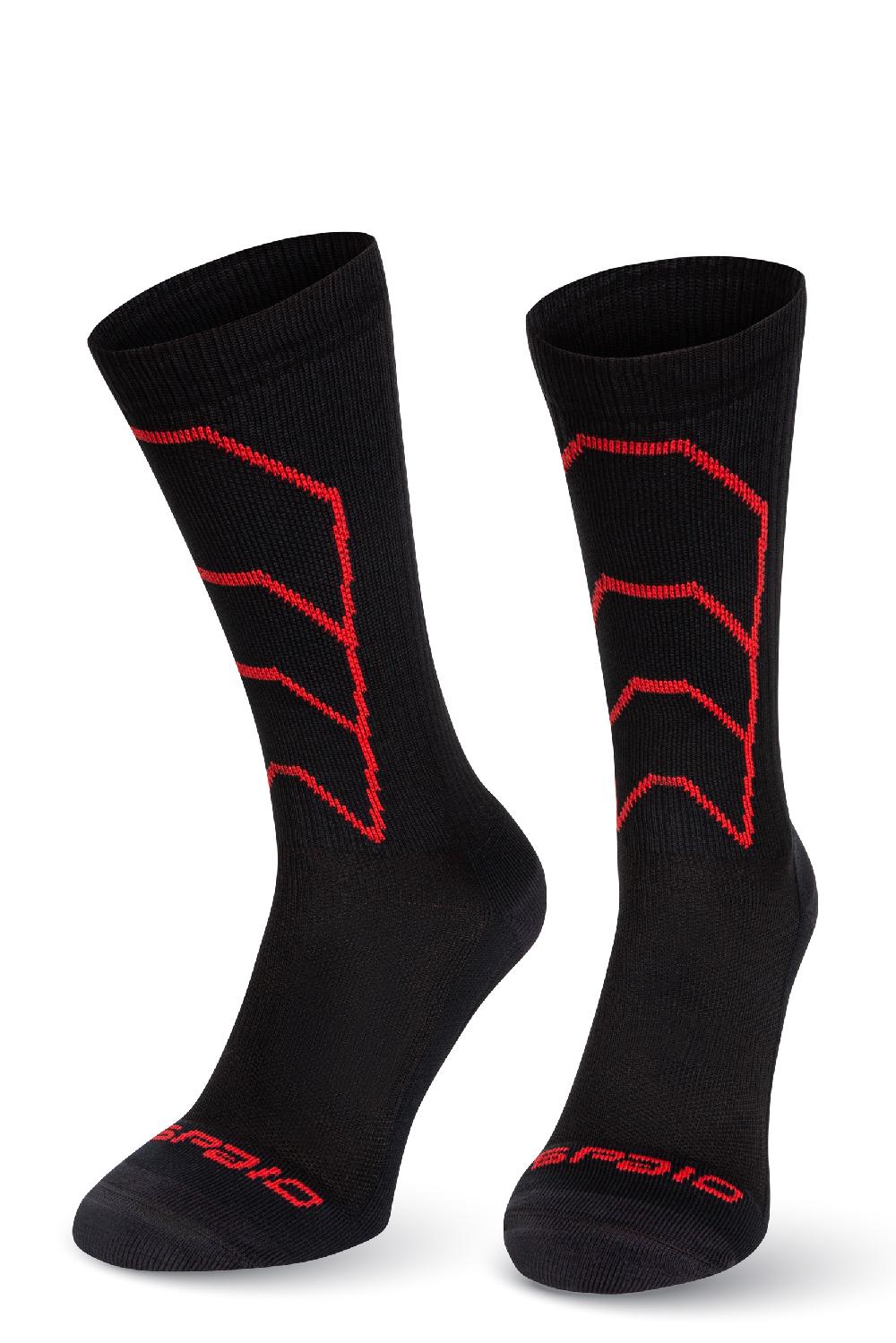 Spaio CALZE A COMPRESSIONE "RAPID" NERO/ROSSO Vendite Flash