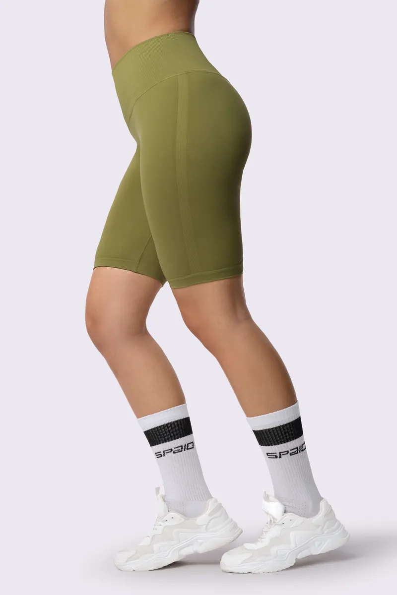 Spaio SPAIO ADAPT BIKER SHORTS GREEN OLIVE Spedizione Gratuita