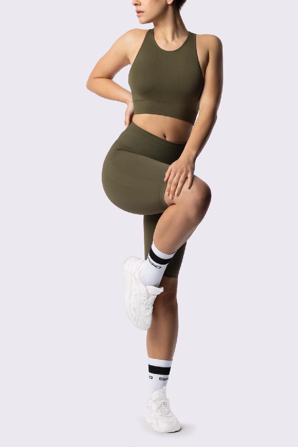 Spaio SPAIO REGGISENO SPORTIVO PERFORMANCE KHAKI Nuova